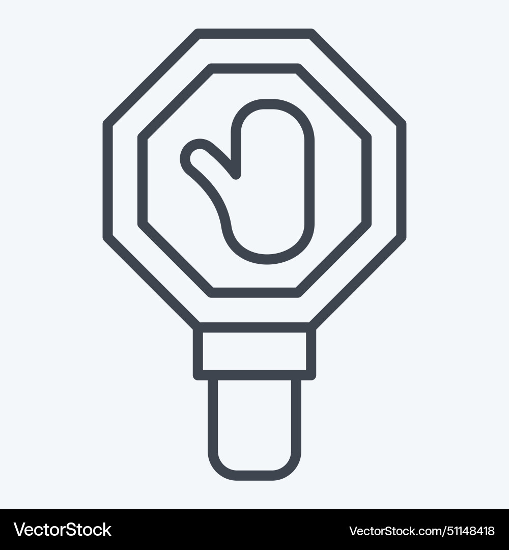 Icon stop related to navigation symbol line style Icon stop related to navigation symbol line style Vector Image