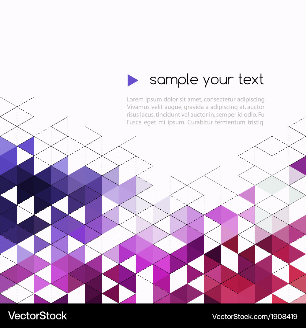 Abstract technology background with color triangle Vector Image