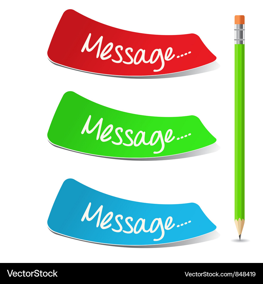 Colorful Message Set Vector Image