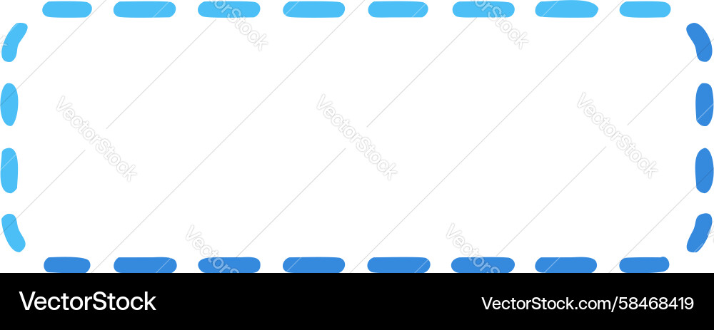 Dashed Blue Frame for UI Vector Image