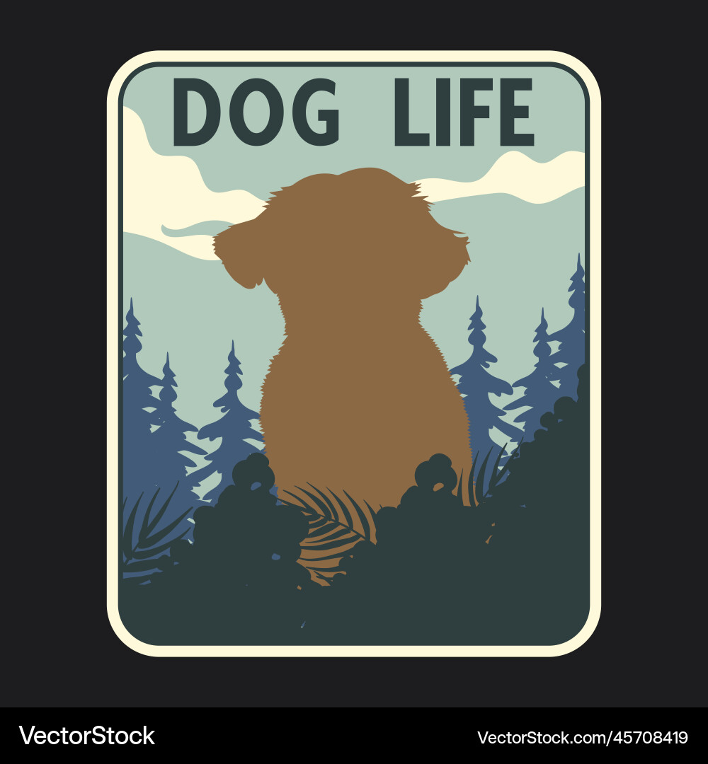 Dog Vintage Badge Aufkleber und T-Shirt Design Dog Vintage Badge Aufkleber und T-Shirt Design vektorbild
