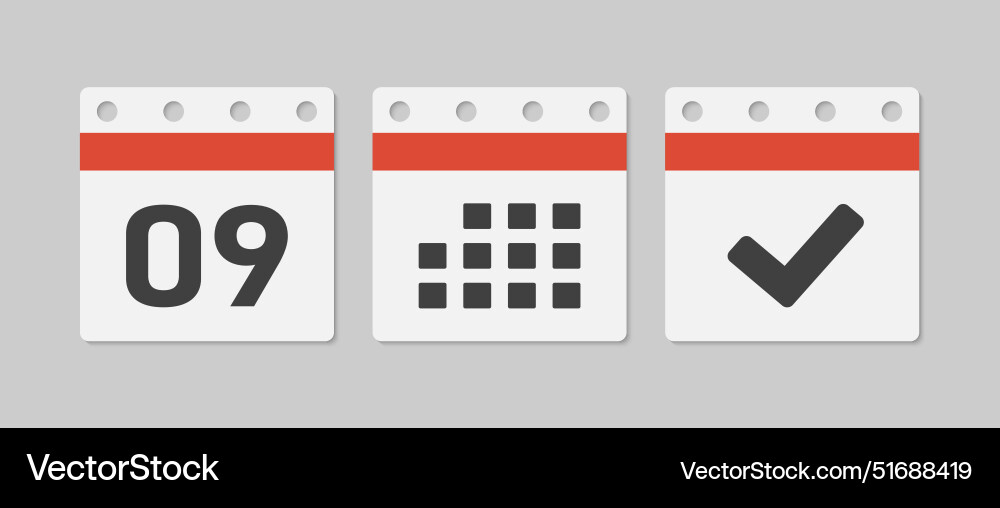 Icon page calendar - 9 day agenda done Icon page calendar - 9 day agenda done vector image