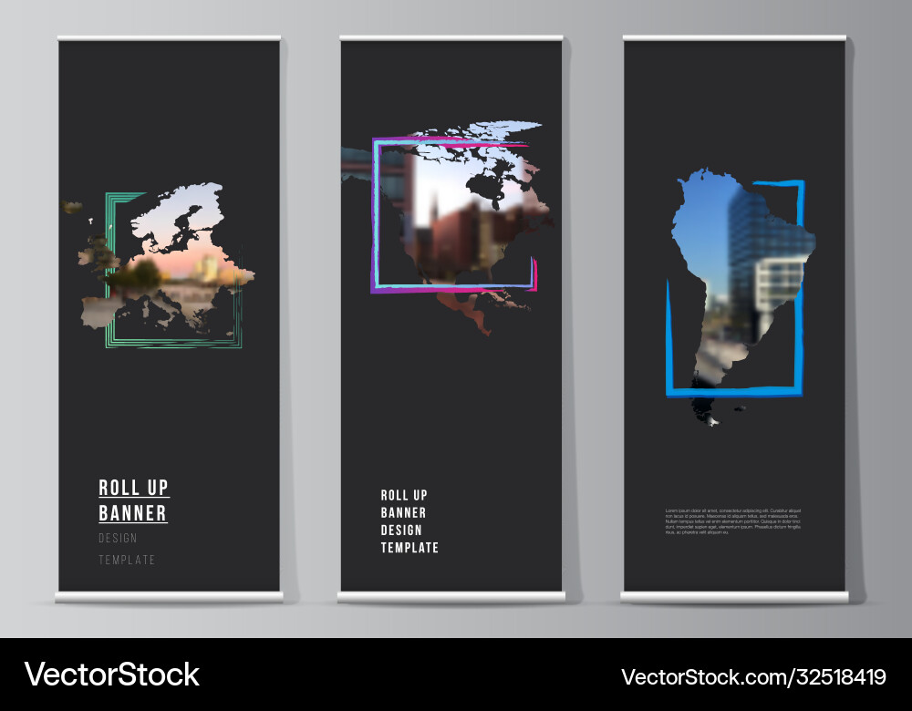 Layout roll up mockup template Layout roll up mockup template vector image