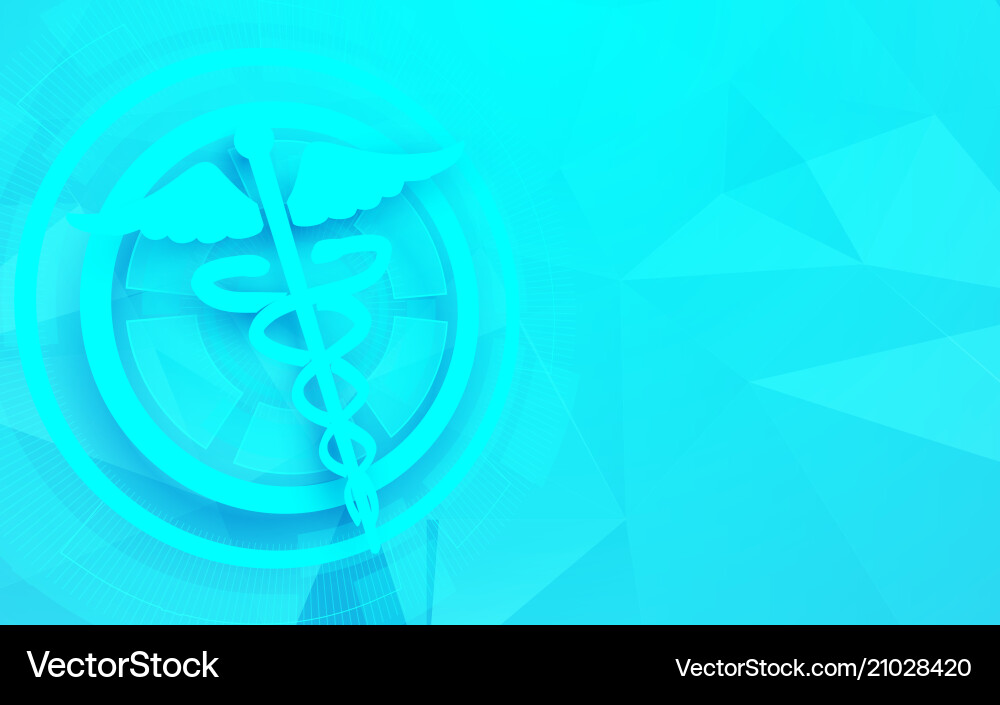 Caduceus symbol and medicine science technology Vector Image