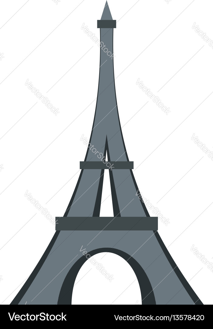 Eiffel tower icon flat style vector image