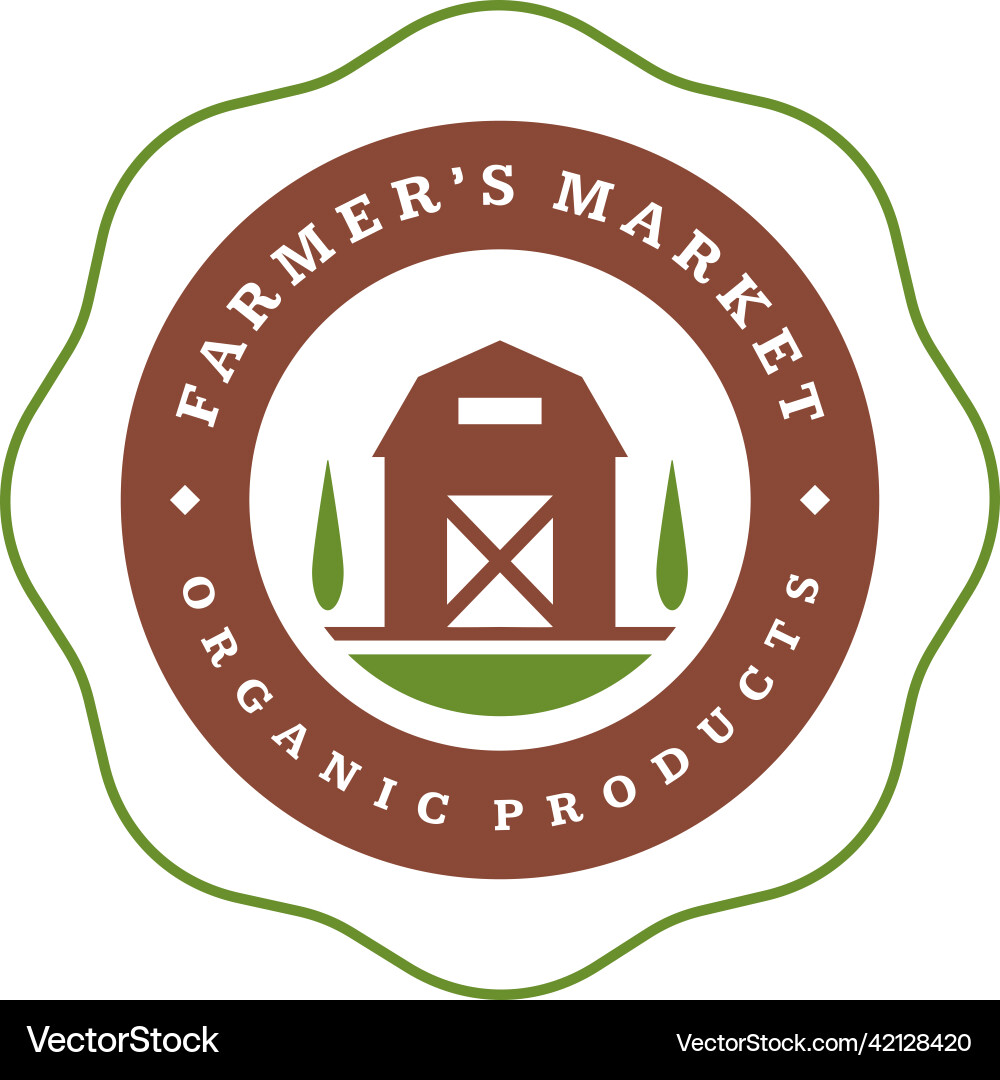 Farmers market logo template Farmers market logo template vector image