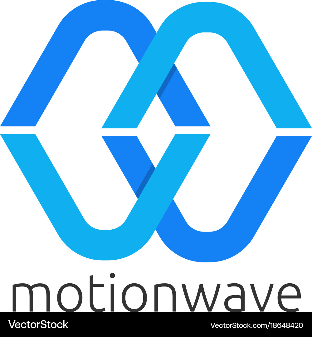 M & W Logo Icon - Modern Abstract Vector Image