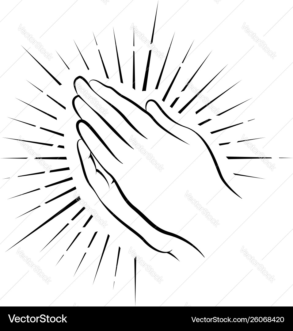 Prayer hands Royalty Free Vector Image - VectorStock