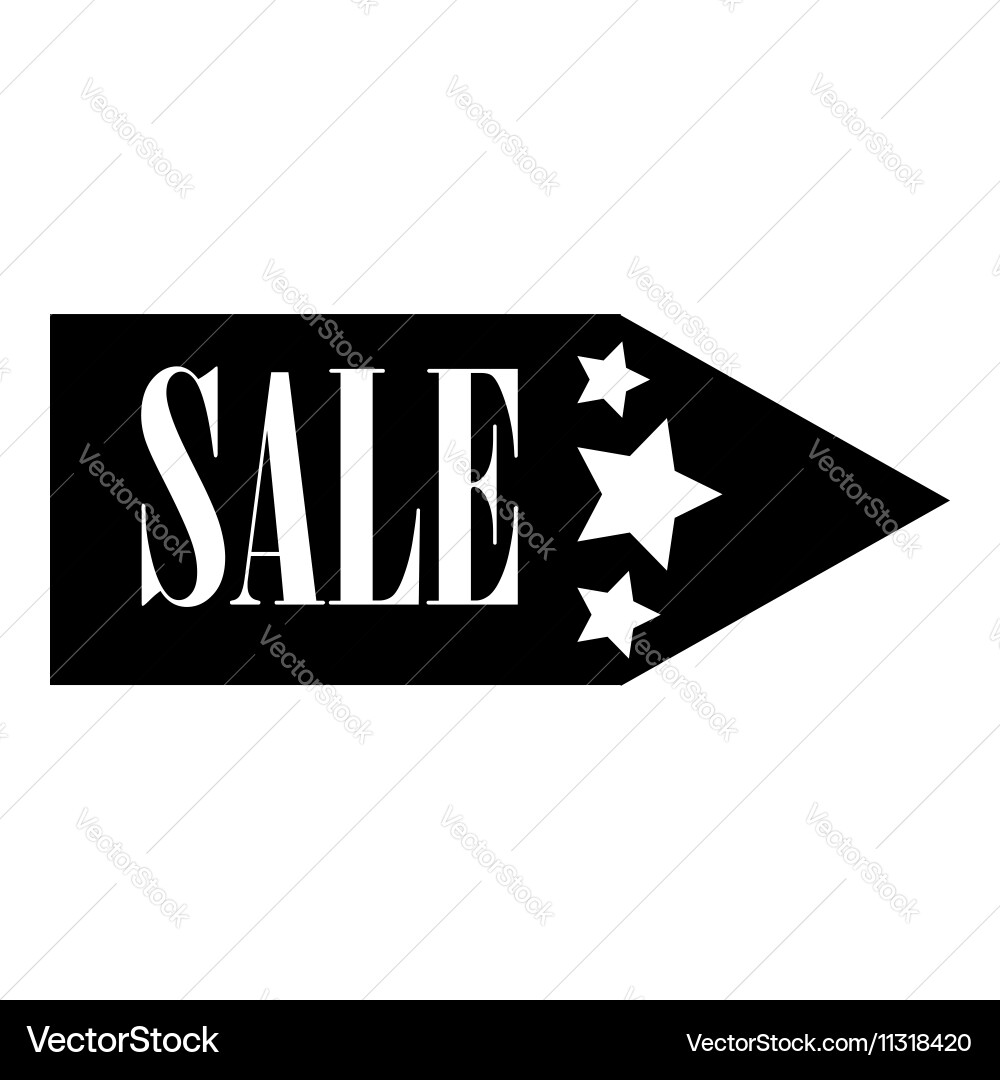 Sale pointer icon simple style vector image