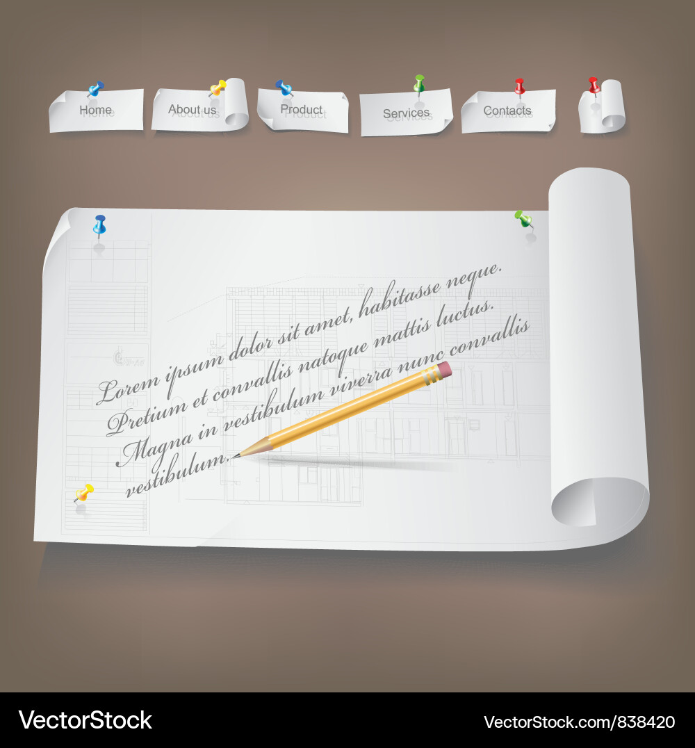 Set of architectural web elements Vector Image