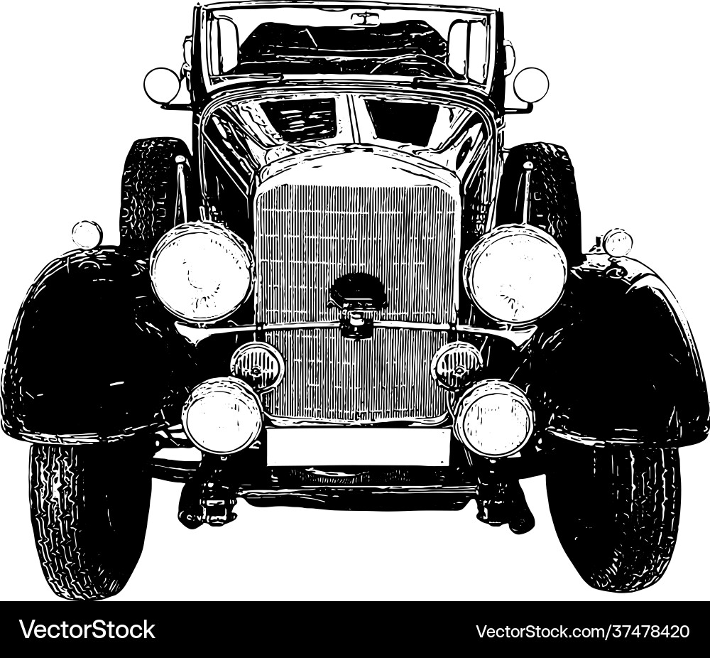 Vintage 1930s style automobile Royalty Free Vector Image