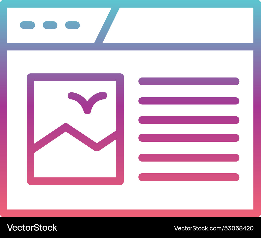 Website line gradient design vector image