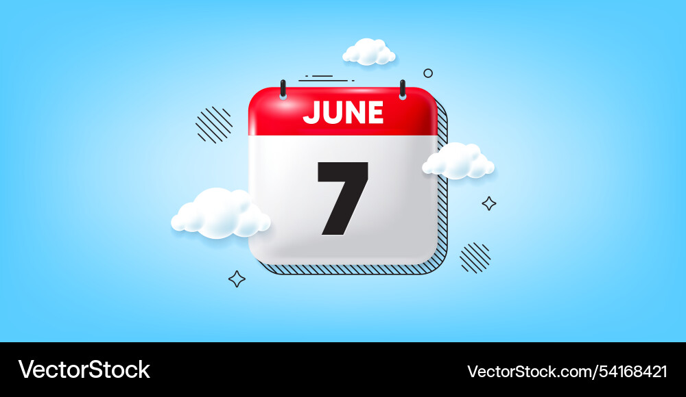 7th day of the month icon event schedule date 7th day of the month icon event schedule date vector image