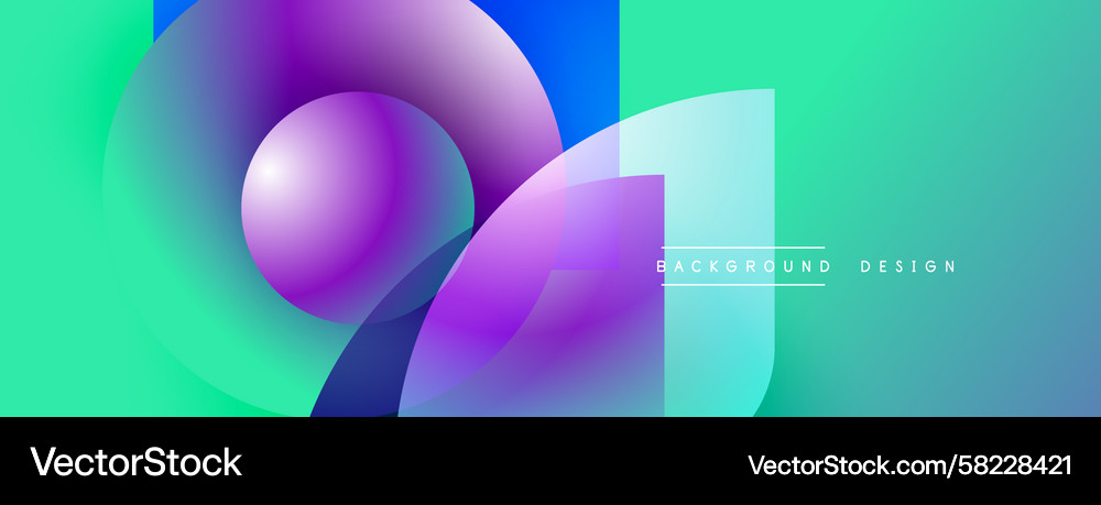 Abstract Colorful Overlapping Shapes Vector Image