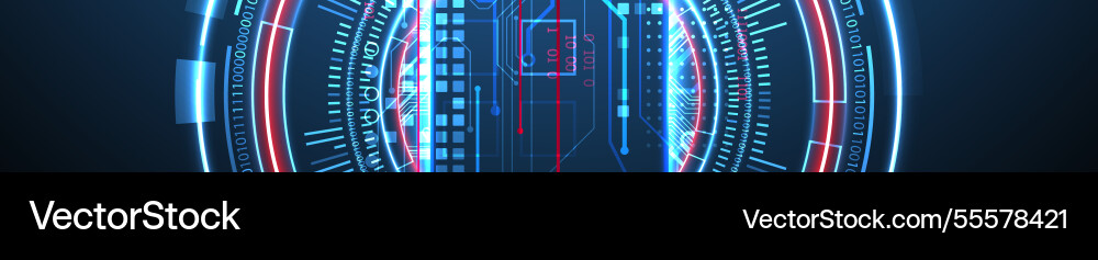 Abstraction on the theme of tech circles Vector Image