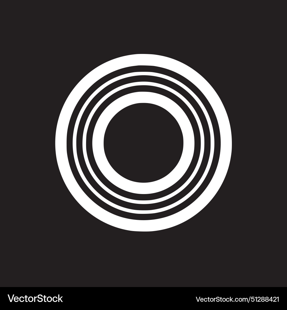 Circle - black and white isolated icon Royalty Free Vector
