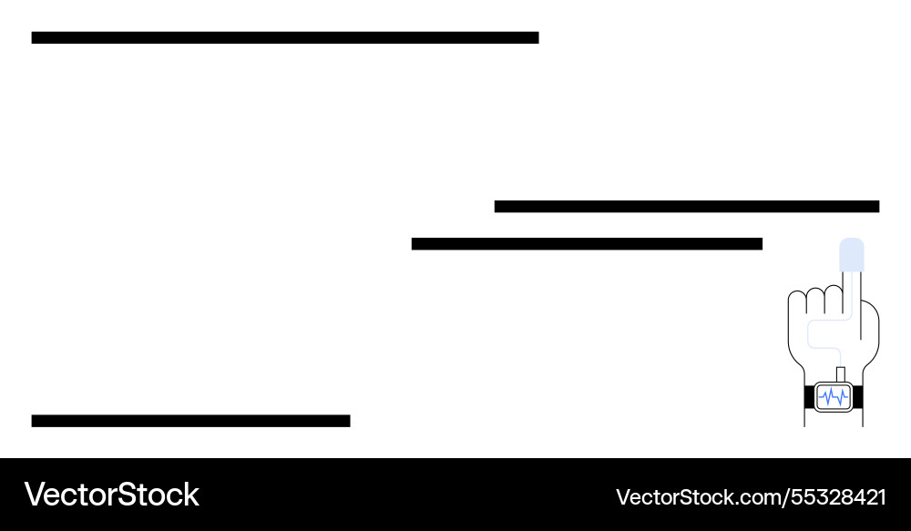 Hand using smartwatch to interact with screen Hand using smartwatch to interact with screen vector image
