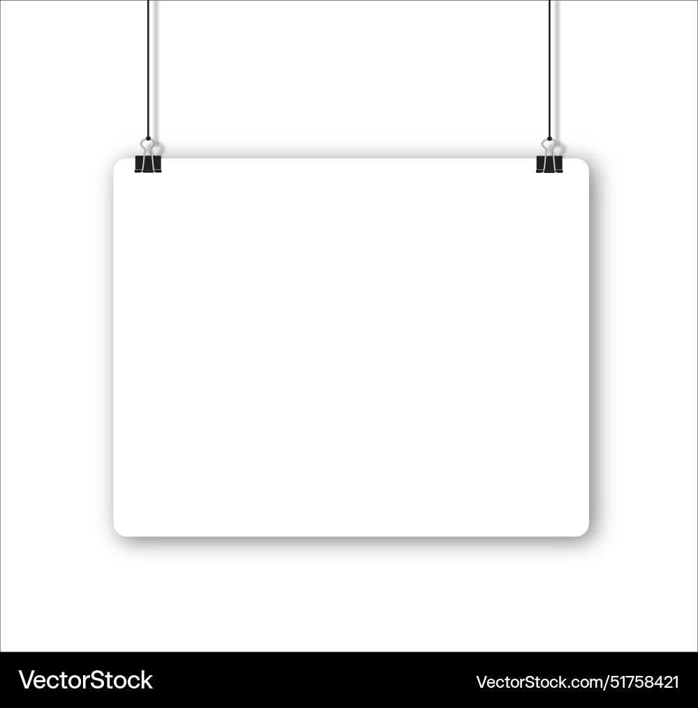 Paper sheet with shadow in a4 format and black Paper sheet with shadow in a4 format and black vector image
