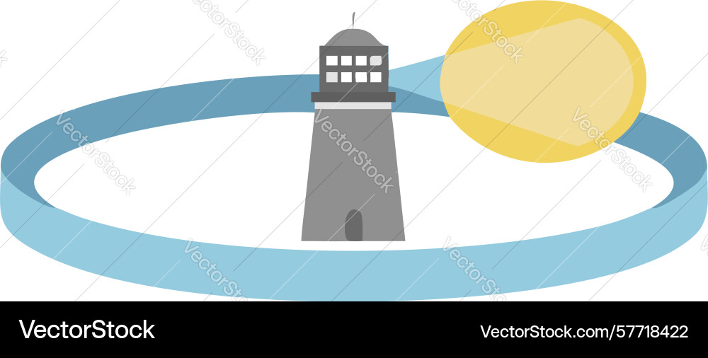 Abstract lighthouse navigation icon for guidance Vector Image