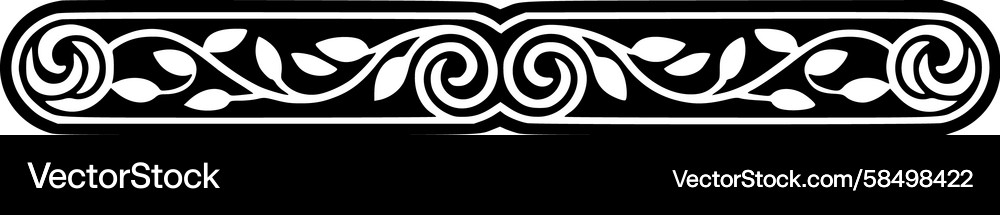 Intricate Scroll Border Vector Image