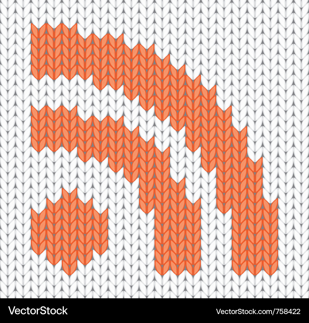 Knitted RSS Icon - Web Communication Vector Image