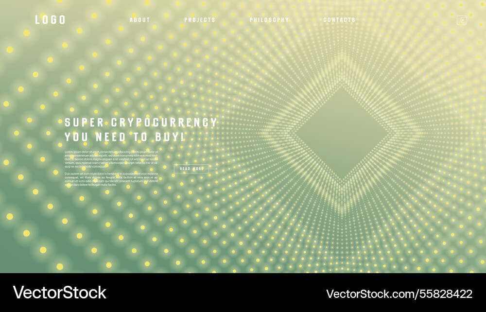 Landing Page abstraktes Design mit Teilchentunnel Landing Page abstraktes Design mit Teilchentunnel vektorbild
