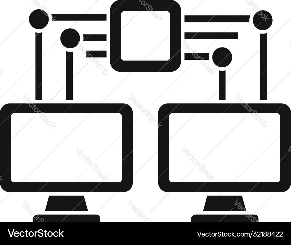 Machine learning network icon simple style Machine learning network icon simple style vector image