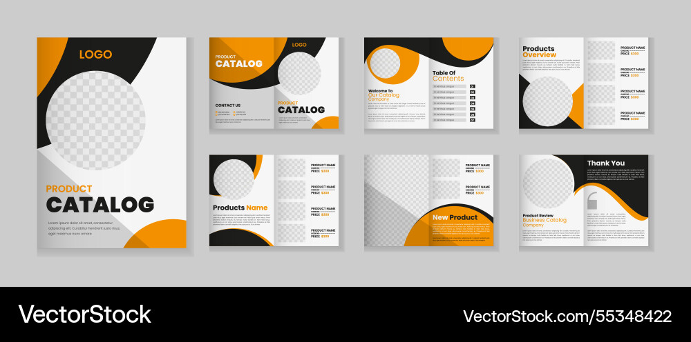 Modern company product catalogue design template Modern company product catalogue design template vector image