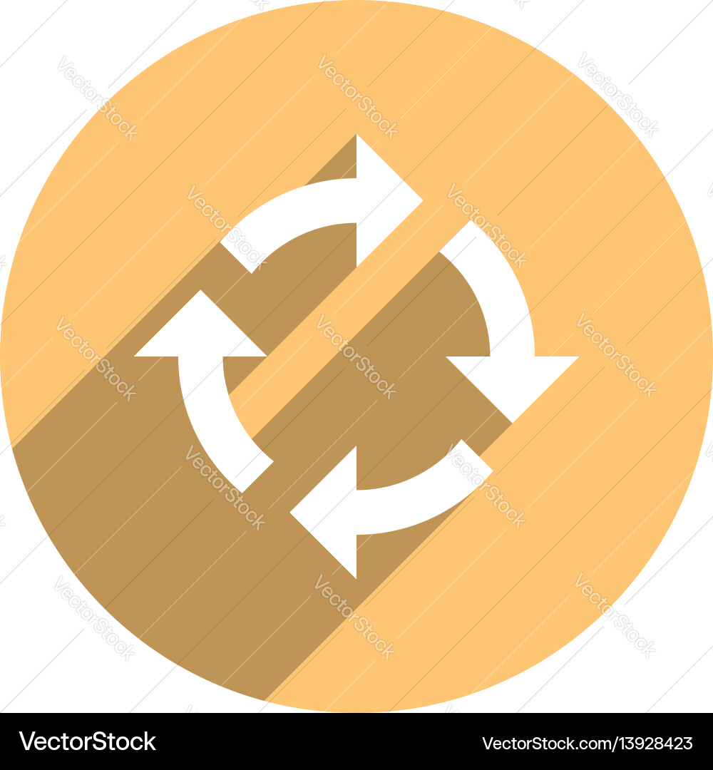 Arrow sign rotation icon circle button Arrow sign rotation icon circle button vector image