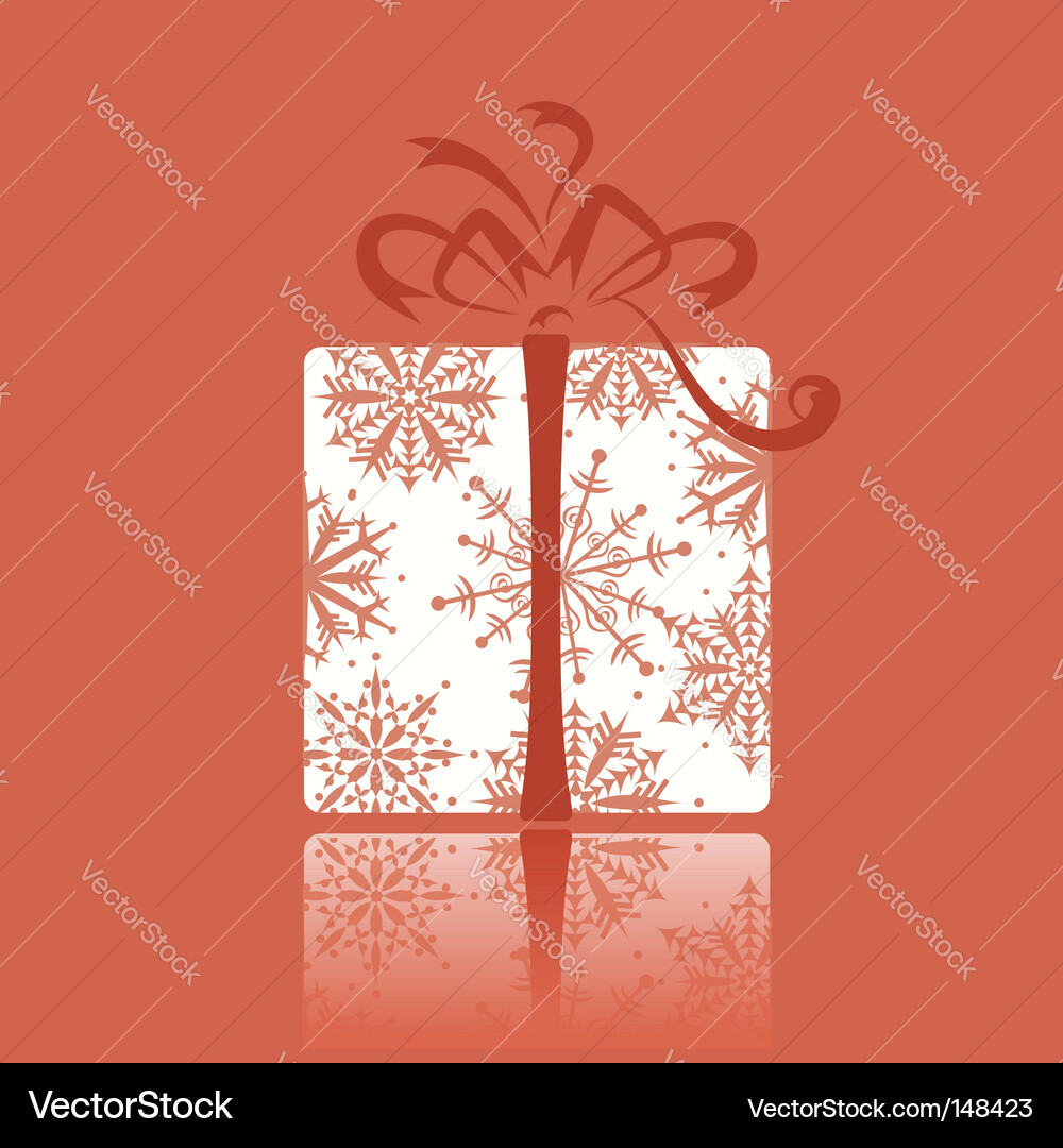 Christmas gift box Vector Image