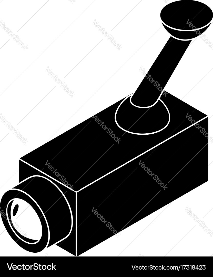Security camera icon simple style vector image