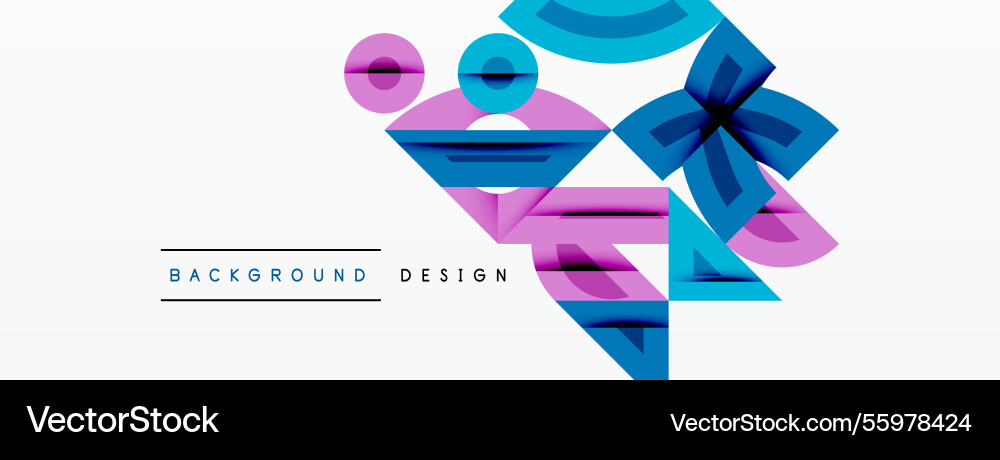 Abstract geometric background with shapes Vector Image