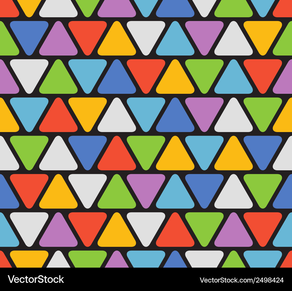 Abstract seamless pattern with color triangles vector image
