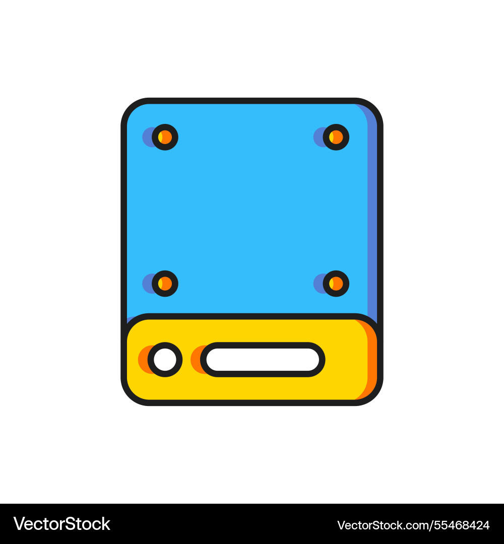 Color server data web hosting icon isolated Color server data web hosting icon isolated vector image
