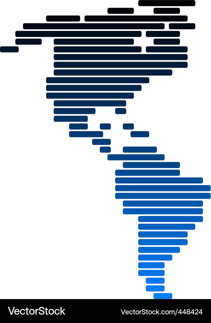 Detailed America Map Vector Image