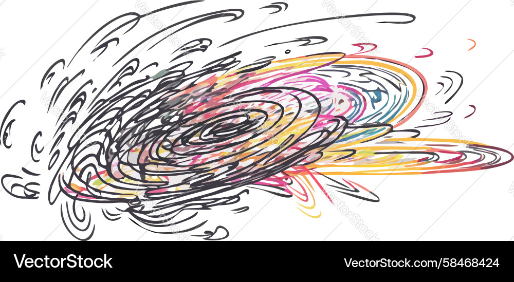 Dynamic Color Vortex Vector Image