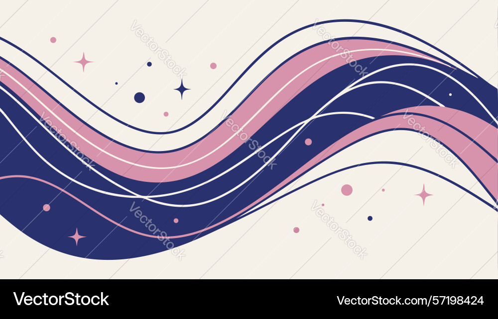 Fluid rhythm abstract wavy lines dynamic flow vector image
