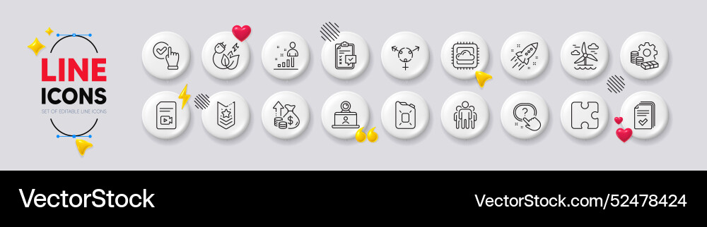 Handout Puzzle und Checkbox Linie Icons für Web Handout Puzzle und Checkbox Linie Icons für Web vektorbild