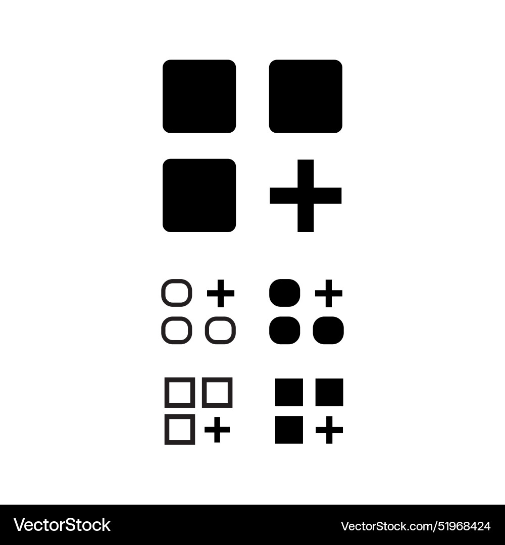 Layout grid add icon flat style design isolated vector image