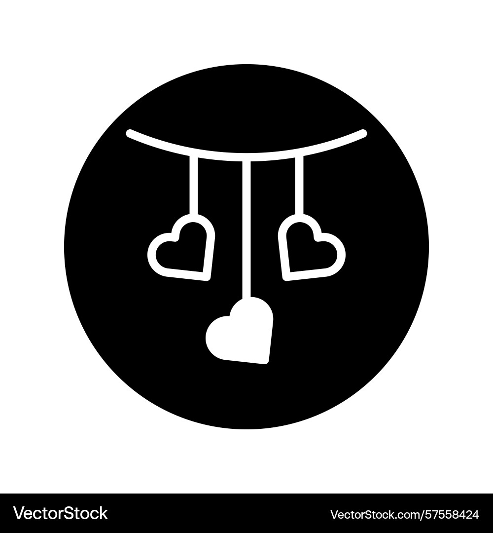Minimalist hearts on a string create an elegant Minimalist hearts on a string create an elegant Vector Image