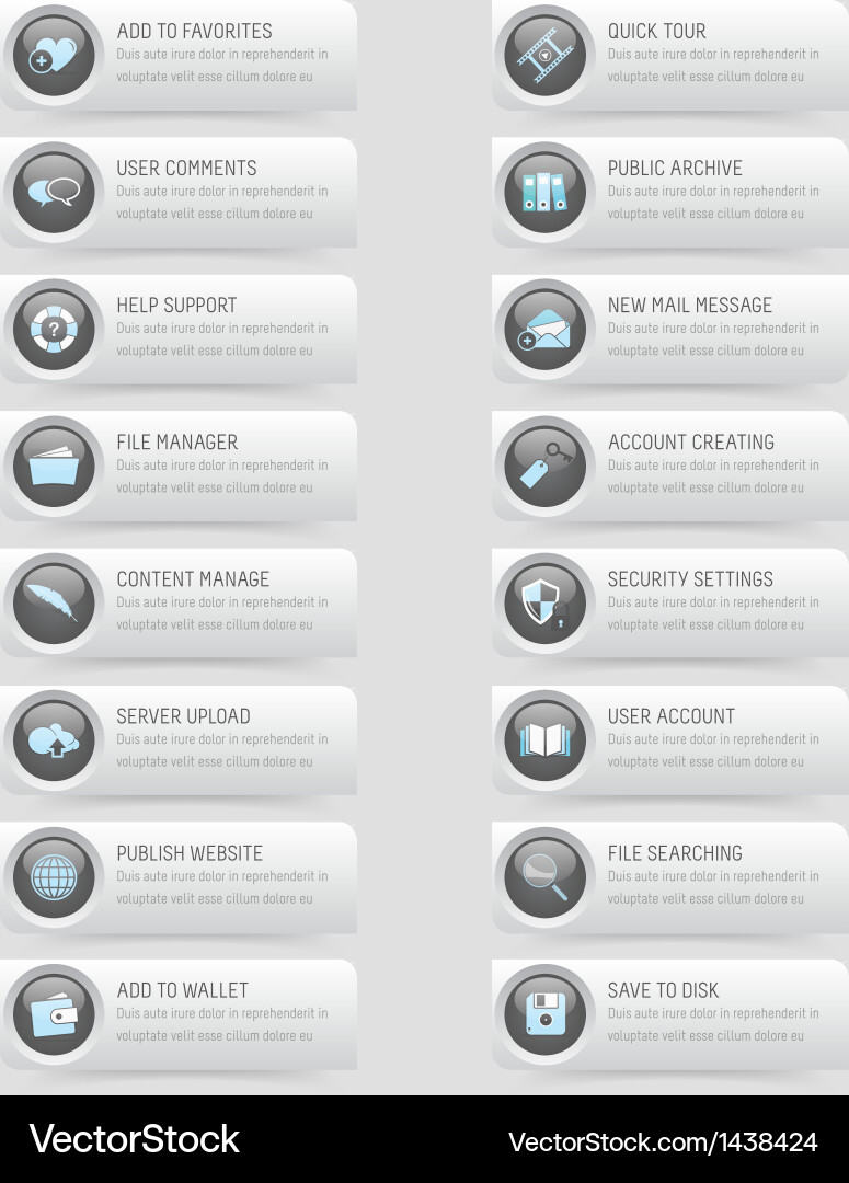 Modern Web Buttons vector image