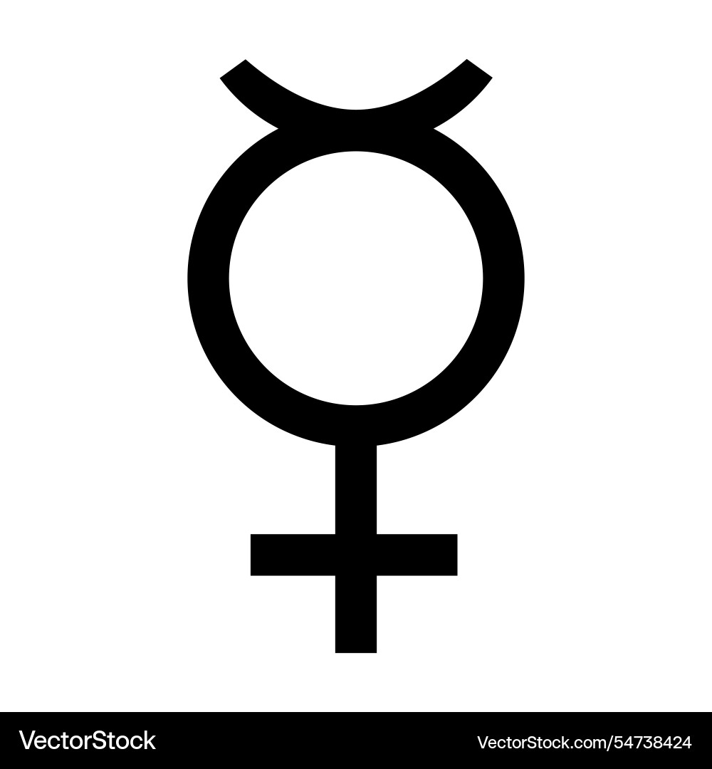 Non binary transgender symbol gender icon Vector Image
