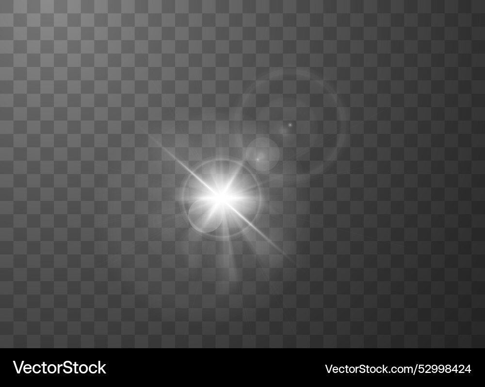 Sunlight and glare effect with bokeh for design Sunlight and glare effect with bokeh for design Vector Image