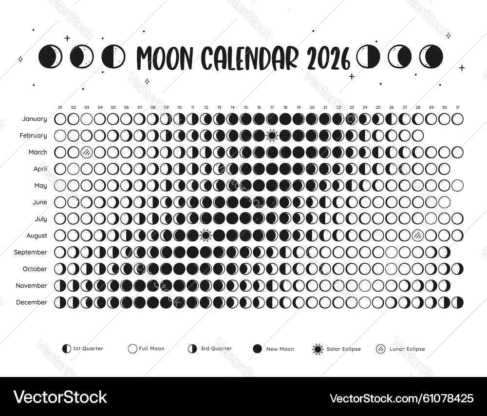 2026-lunar-calendar-61078425-royalty-free-vector-vectorstock