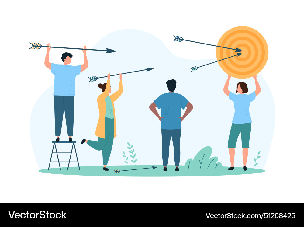 Business goal achievement and strategy focus Vector Image