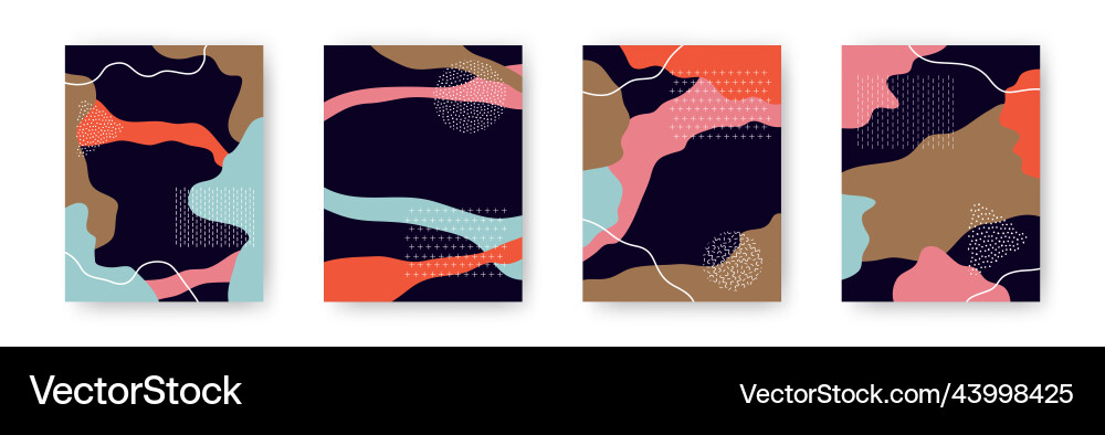 Colorful set with abstract pattern cartoon Colorful set with abstract pattern cartoon vector image