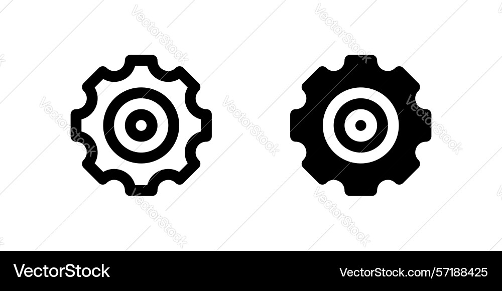 Gear icon set representing mechanical system Gear icon set representing mechanical system Vector Image