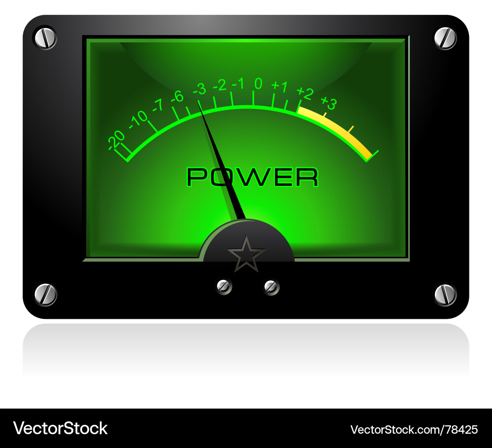 Green Signal Meter with Power Indicator Vector Image
