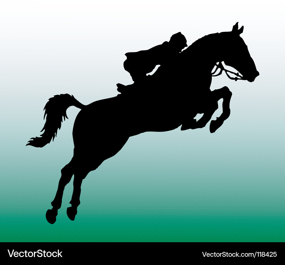 Horseman Silhouette Vector Image
