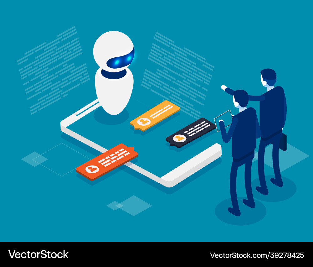 Machine learning or artificial intelligence Machine learning or artificial intelligence vector image